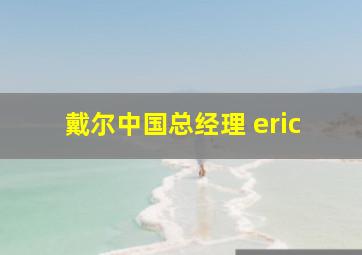 戴尔中国总经理 eric